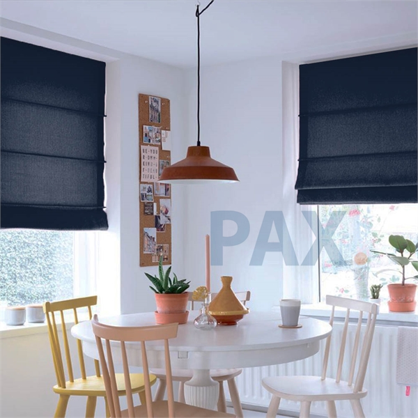 Afbeelding van Vouwgordijn velours op maat Donker blauw - Naples