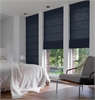 Afbeelding van Vouwgordijn velours op maat Donker blauw - Naples