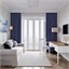 Velours gordijn op maat vintage blauw - Naples