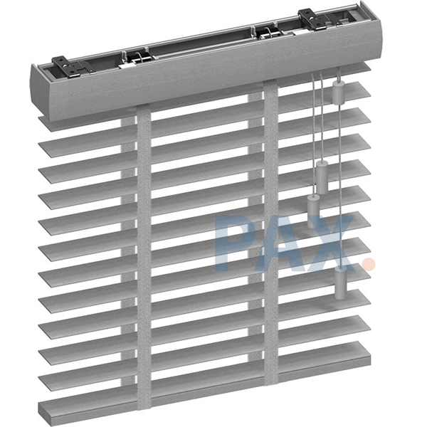 Houten 50mm jaloezieen Licht grijs - Solux Basic Wood