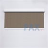 Afbeelding van Luxe rolgordijn cassette vierkant - Luxe ribbel bruin Semi transparant