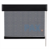 Afbeelding van Luxe rolgordijn cassette vierkant - Blauwgrijs  gemeleerd Semi transparant