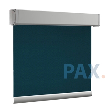 Afbeeldingen van Luxe rolgordijn cassette vierkant - Groen/Blauw zee Semi transparant