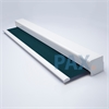 Afbeelding van Luxe rolgordijn cassette vierkant - Groen/Blauw zee Semi transparant