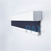 Afbeelding van Luxe rolgordijn cassette vierkant - Donker blauw verticaal gemeleerd Semi transparant