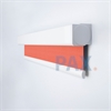 Afbeelding van Luxe rolgordijn cassette vierkant - Roze/Rood Semi transparant