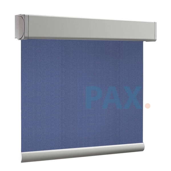 Afbeelding van Luxe rolgordijn cassette vierkant - Blauw nacht Semi transparant