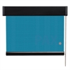 Afbeelding van Luxe rolgordijn cassette vierkant - Turqoise/Azuur blauw Semi transparant