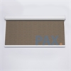 Afbeelding van Rolgordijn met luxe cassette rond - Luxe ribbel bruin Semi transparant