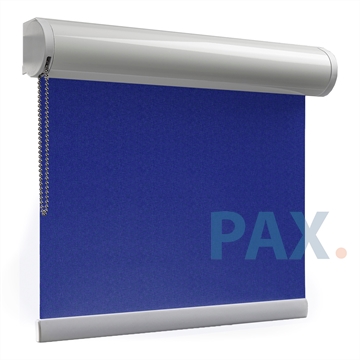 Afbeeldingen van Rolgordijn met luxe cassette rond - Blauw paars Semi transparant