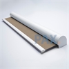 Afbeelding van Rolgordijn met luxe cassette rond - Beige donkergroen Semi transparant