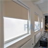 Afbeelding van Rolgordijn met luxe cassette rond - Beige donkergroen Semi transparant