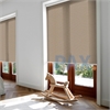 Afbeelding van Rolgordijn met luxe cassette rond - Beige donkergroen Semi transparant