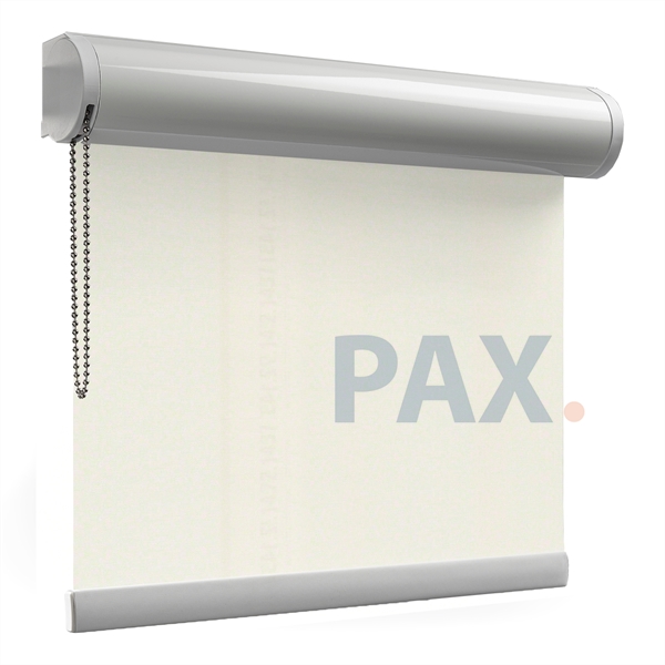 Afbeelding van Rolgordijn met luxe cassette rond - Creme ouderwets Semi transparant