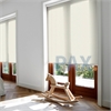 Afbeelding van Rolgordijn met luxe cassette rond - Creme ouderwets Semi transparant