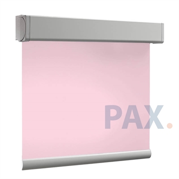 Afbeeldingen van Rolgordijn op maat XL Cassette vierkant - Roze licht macaron Verduisterend
