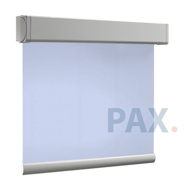 Afbeeldingen van Rolgordijn XL luxe cassette vierkant - Lichtblauw lucht Semi transparant