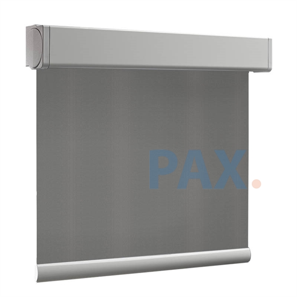 Afbeelding van Rolgordijn XL luxe cassette vierkant - Donker grijs gemeleerd Semi transparant