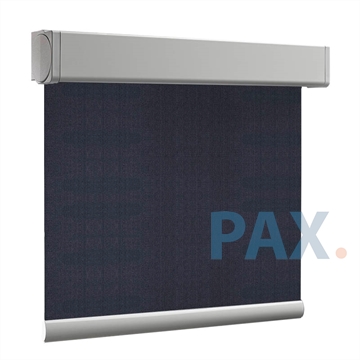 Afbeeldingen van Rolgordijn XL luxe cassette vierkant - Donker blauw asfalt Semi transparant