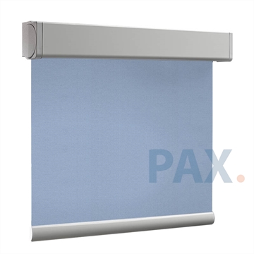 Afbeeldingen van Rolgordijn XL luxe cassette vierkant - Licht blauw macaron Semi transparant