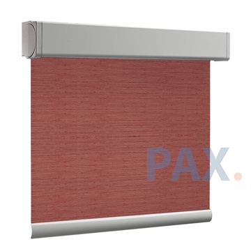 Afbeeldingen van Rolgordijn brede ramen Cassette vierkant - Glans rood Transparant