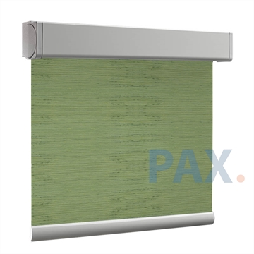 Afbeeldingen van Rolgordijn brede ramen Cassette vierkant - Glans groen gemeleerd Transparant
