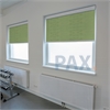 Afbeelding van Rolgordijn brede ramen Cassette vierkant - Glans groen gemeleerd Transparant