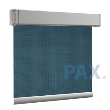 Afbeeldingen van Rolgordijn brede ramen Cassette vierkant - Luxe zeeblauw Transparant