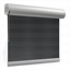 Afbeeldingen van Rolgordijn XL luxe cassette rond - Zwart vintage Semi transparant
