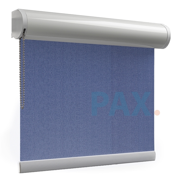 Afbeelding van Rolgordijn XL luxe cassette rond - Blauw nacht Semi transparant