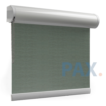 Afbeeldingen van Rolgordijn brede ramen Cassette rond - Glans multicolor grijs Transparant
