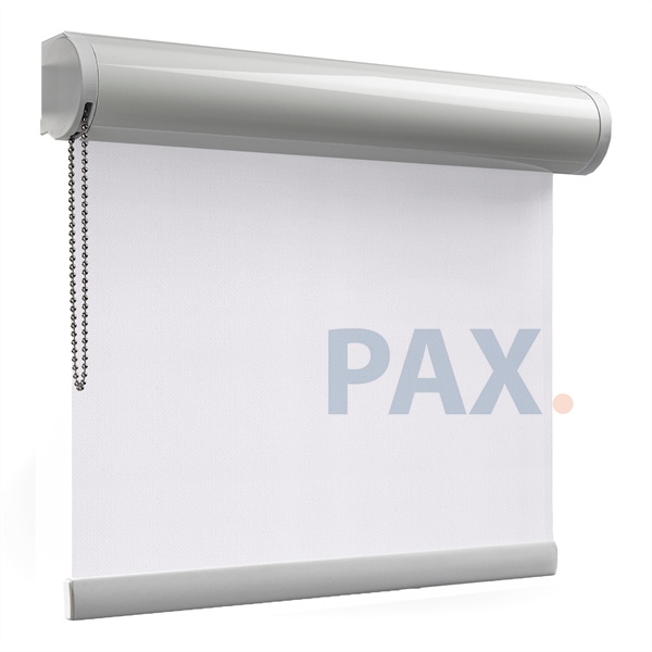 Afbeelding van Rolgordijn XL luxe cassette rond - Wit parel Semi transparant