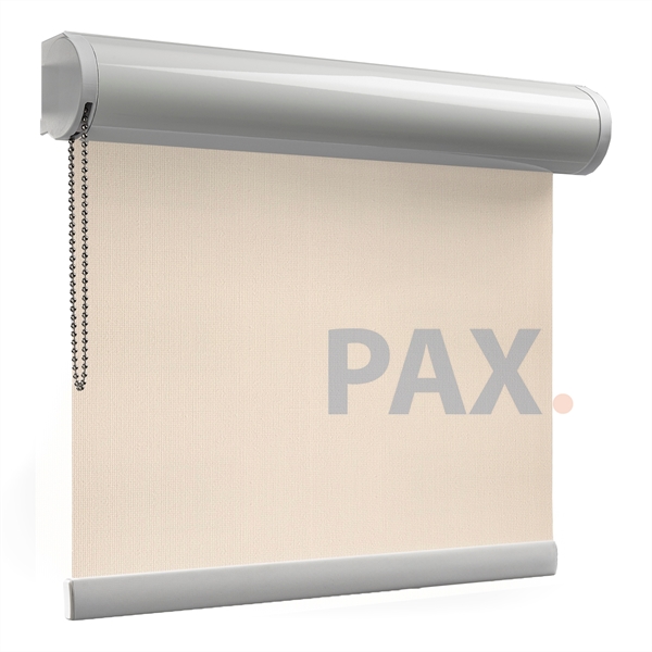 Afbeelding van Rolgordijn XL luxe cassette rond - Beige parel Semi transparant