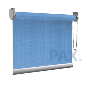 Afbeeldingen van Rolgordijn op maat goedkoop - Licht blauw verticaal gemeleerd Semi transparant