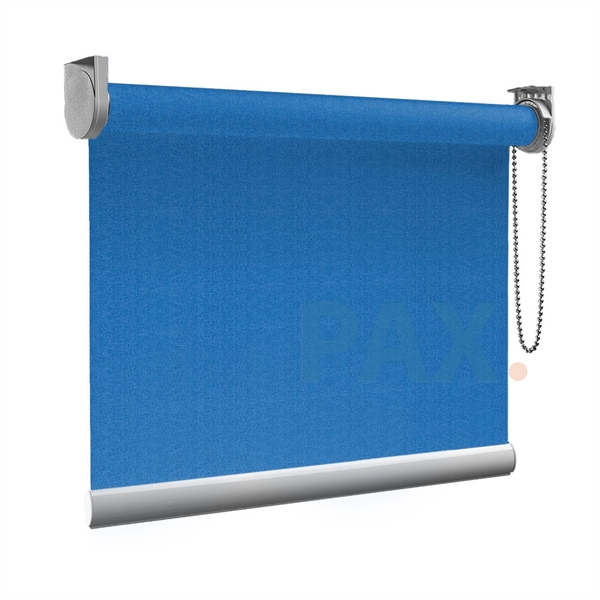 Afbeelding van Rolgordijn op maat goedkoop - Donkerblauw 70's look Semi transparant