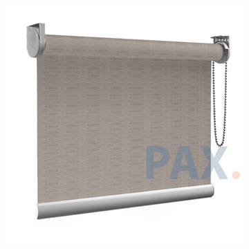 Afbeeldingen van XL Rolgordijn op maat Zijsteunen - Luxe beige bruin  ribbel Verduisterend