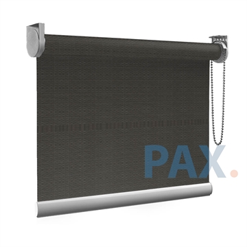 Afbeeldingen van Rolgordijn op maat Brede ramen - Luxe donkerbruin  gemeleerd Transparant