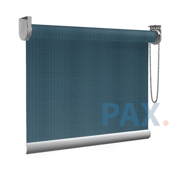 Afbeeldingen van Rolgordijn op maat Brede ramen - Luxe zeeblauw Transparant