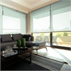 Afbeelding van Rolgordijn op maat Brede ramen - Lichtblauw turquoise Transparant