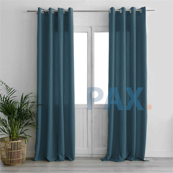 Afbeelding van Inbetween gordijn linnenlook kleur Zee blauw - New York