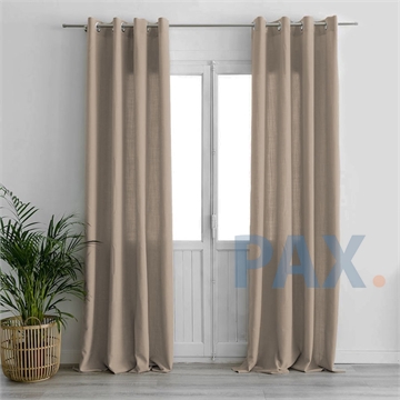 Afbeeldingen van Inbetween gordijn linnenlook kleur Linnen-beige-goud - New York