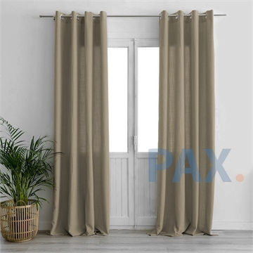 Afbeeldingen van Inbetween gordijn linnenlook kleur Almond-beige - New York