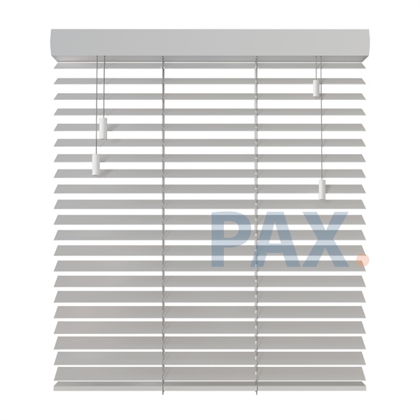 Afbeelding van Witte Houten Jaloezieen goedkoop 50mm (Venetian Blinds) met Houtnerf (aanbieding)