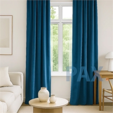 Afbeeldingen van Luxe velours gordijnen 95% Verduisterend Blauw - Capri