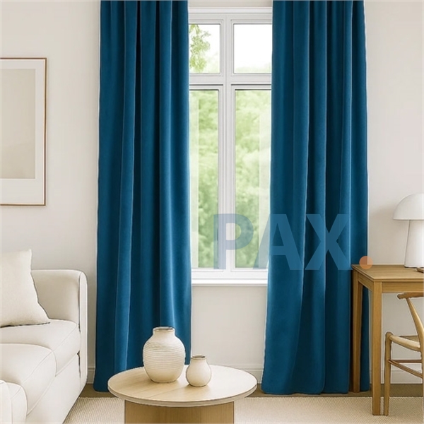 Afbeelding van Luxe velours gordijnen 95% Verduisterend Blauw - Capri
