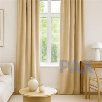 Luxe velours gordijnen 95% Verduisterend Beige - Capri