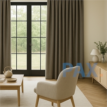 Luxe Linnenlook 100% lichtdichte overgordijnen grijs