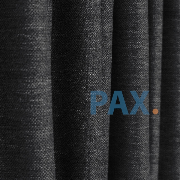 Afbeelding van Zwarte grof geweven 100% verduisterende overgordijnen Venezia Weave