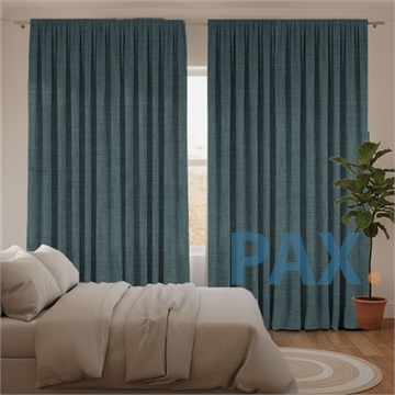 Afbeeldingen van Blackout 100% verduisterende gordijnen - Texas Road - Gemeleerd kleur vintage blauw