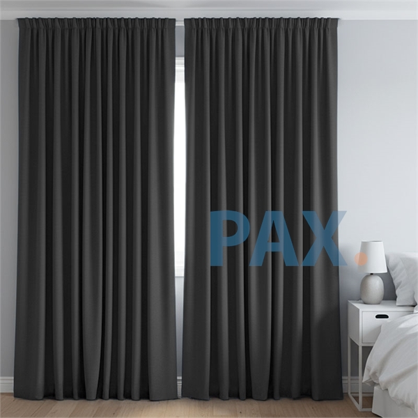 Afbeelding van Dim-out satijn look gordijnen op maat Uni kleur Antraciet - Phoenix